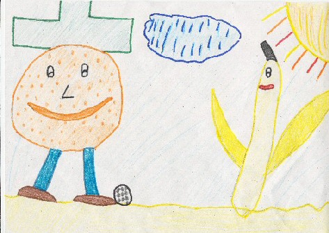 dialogo tra mela e banana